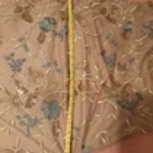 JS Collections Daphne Flutter Sleeve Column Sheath Blush Multi Color Gown Discou - Picture 13 of 14